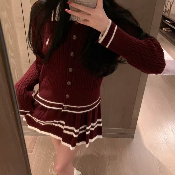 Polo Ralph Lauren  Christmas Limited Edition Embroidered Wool Cardigan Set - Picture 3 of 7